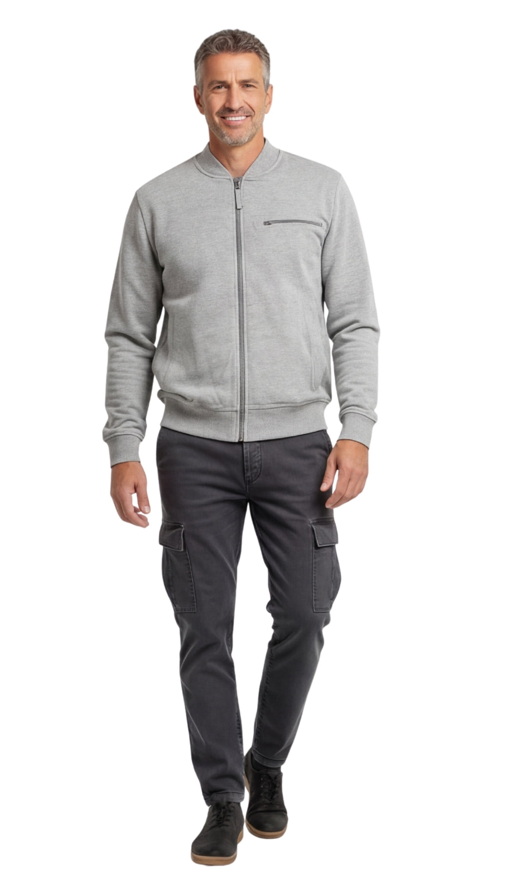 Men's Zip-Up Baseball Fleece Jacket