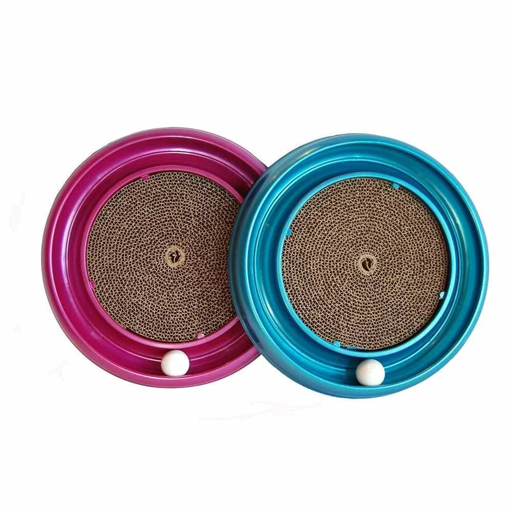 Interactive Ball Track Cat Scratcher with Catnip, 16 in