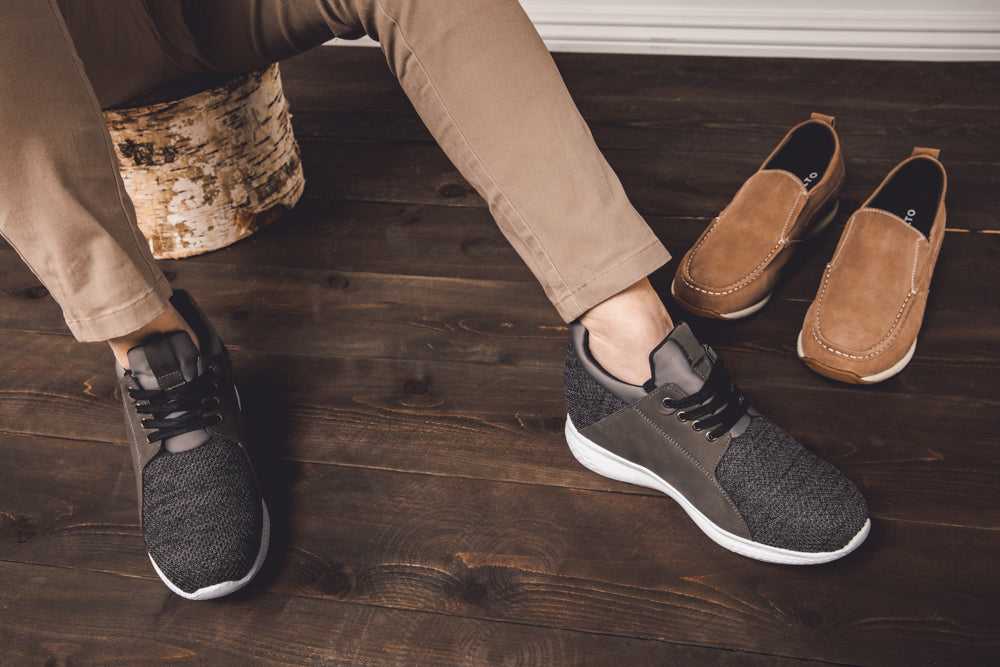 Men's Charcoal Elevator Sneakers