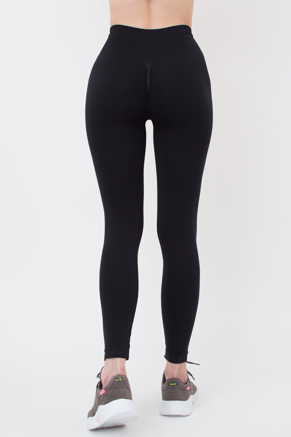 Women's High-Waisted Seamless Sculpting Leggings – Black