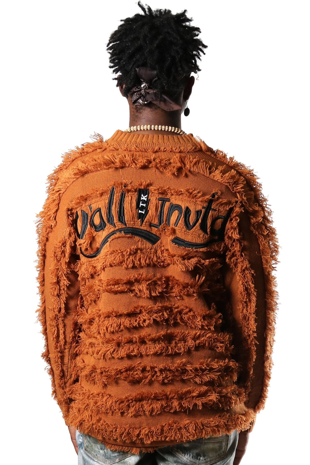 Men's Tassel-Knit Crewneck Sweater – Tawny