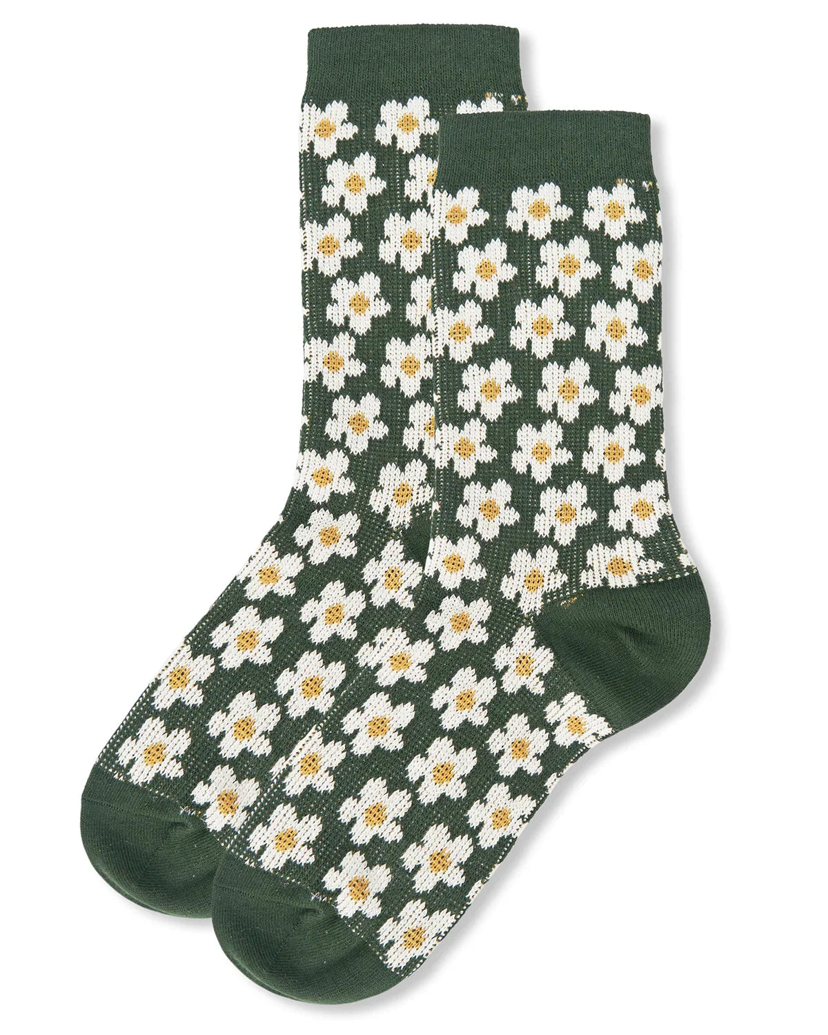 Women's Vintage-Style Daisy Crew Socks