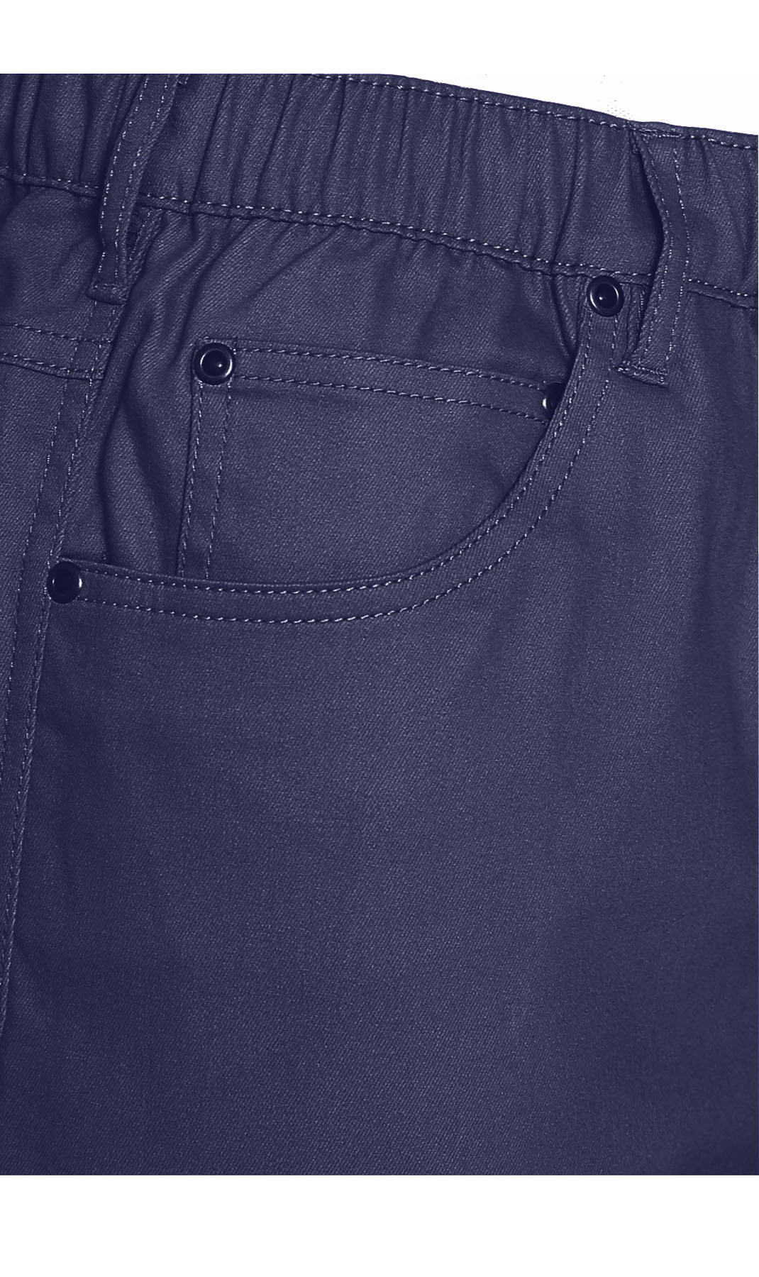 Men's Pull-On Stretch Denim and Twill Shorts