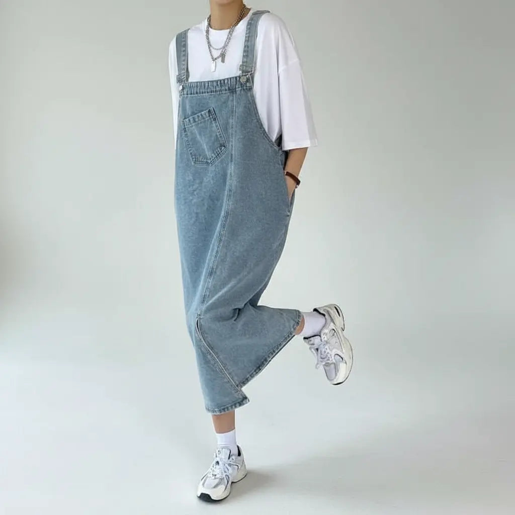 Women's Sleeveless Denim Overall Dress