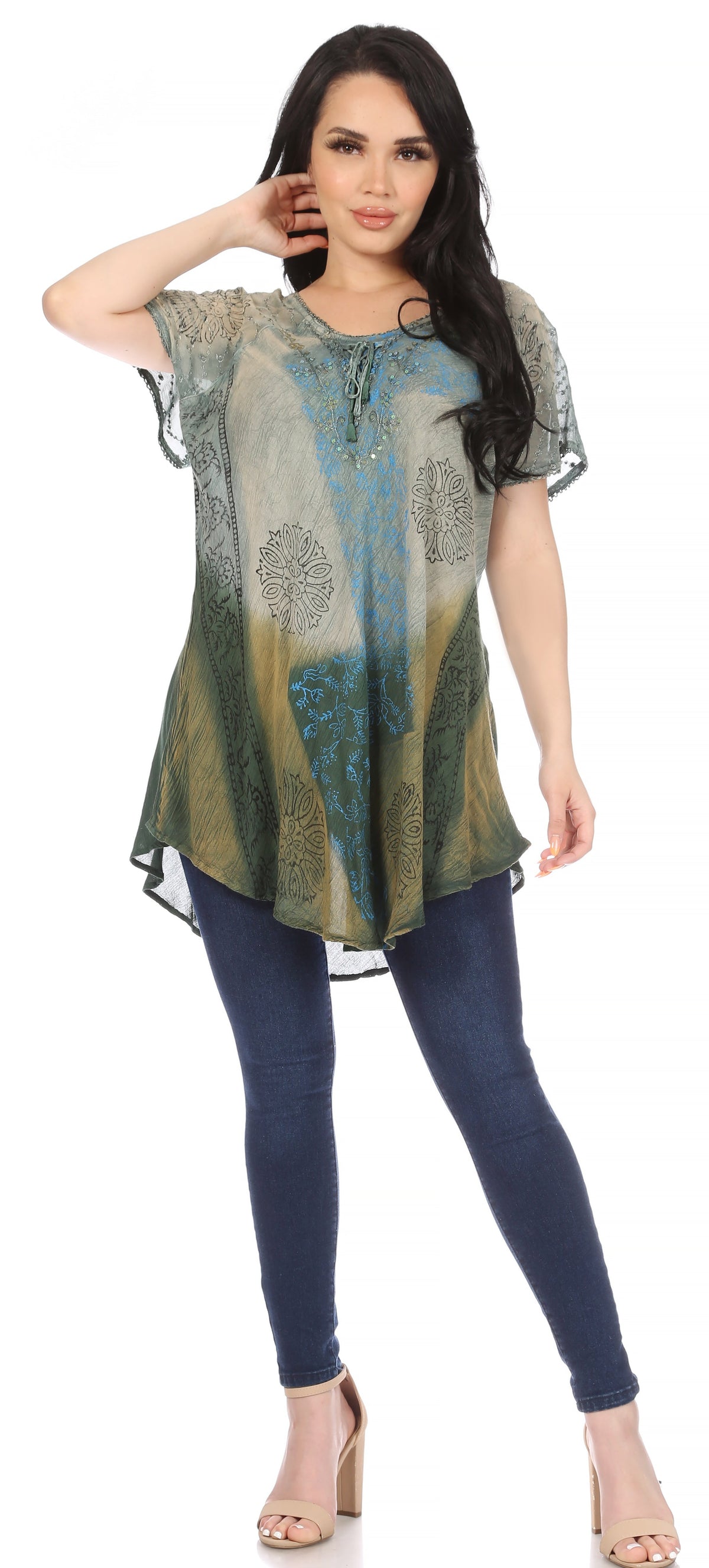 Tie-Dye Batik Tunic Top