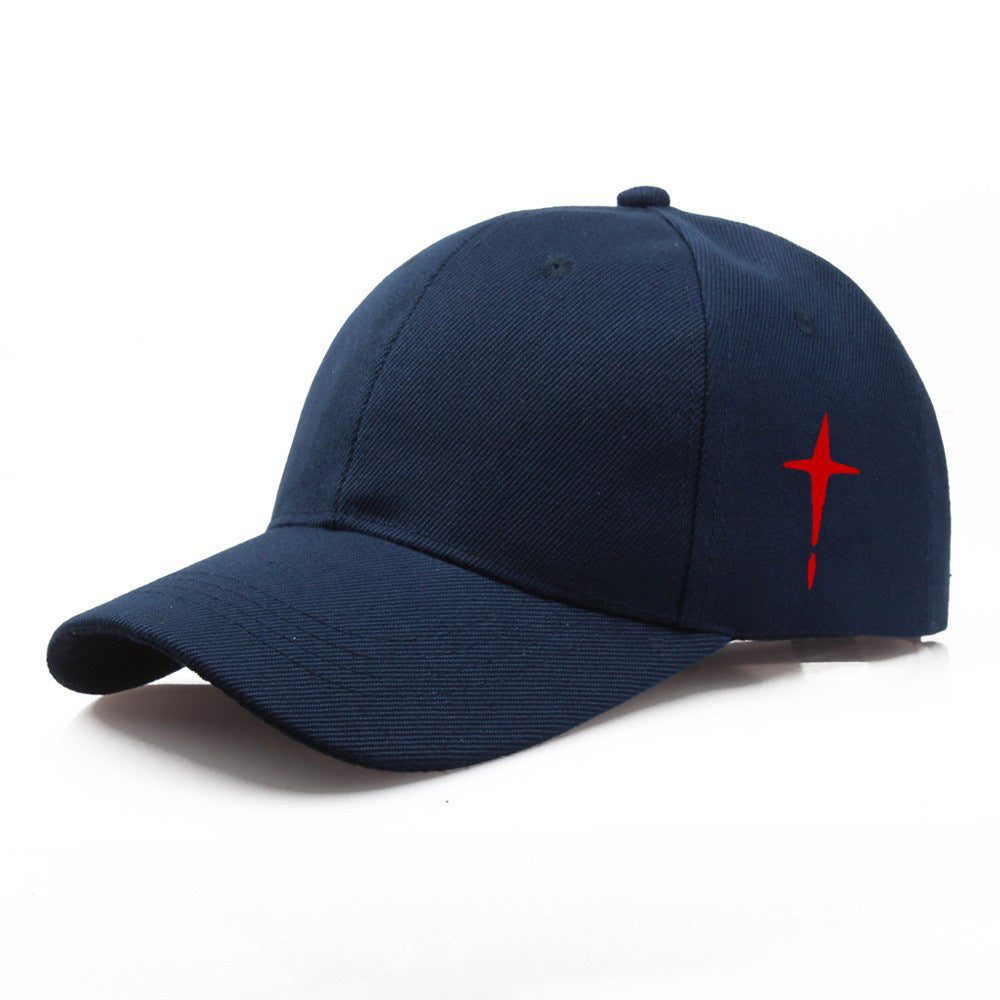Men's Cross Print Cotton Baseball Cap