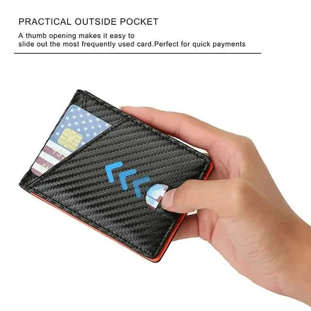 Men's Carbon Fiber RFID Bifold Wallet