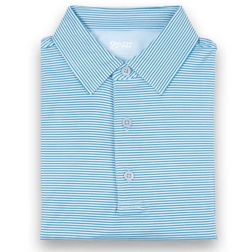 Men's Light Blue Stripe Polo