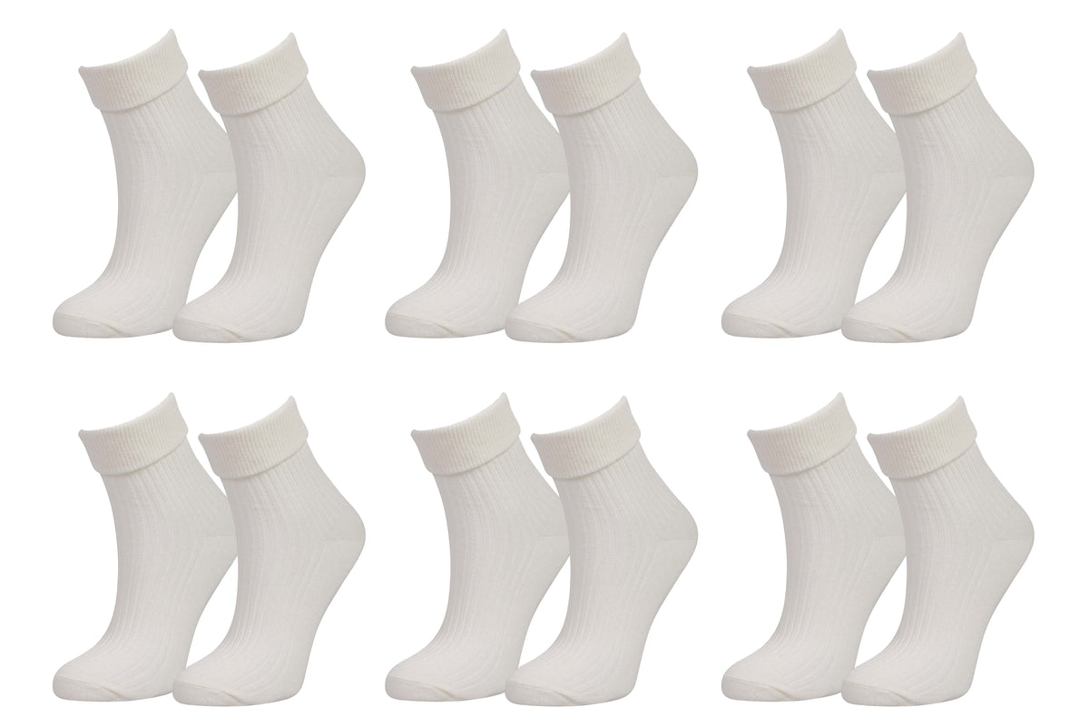 Women's Organic Cotton Crew Socks, 6-Pack