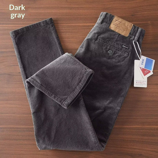 Men's Retro Straight-Leg Workwear Trousers