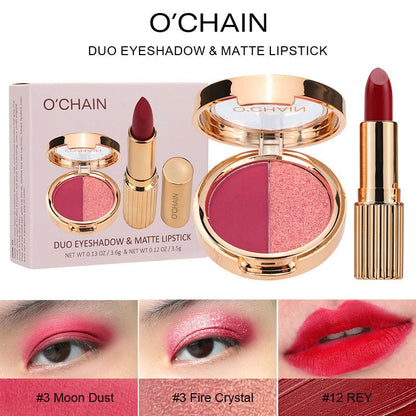 Pearlescent Two-Color Eyeshadow and Lip Palette