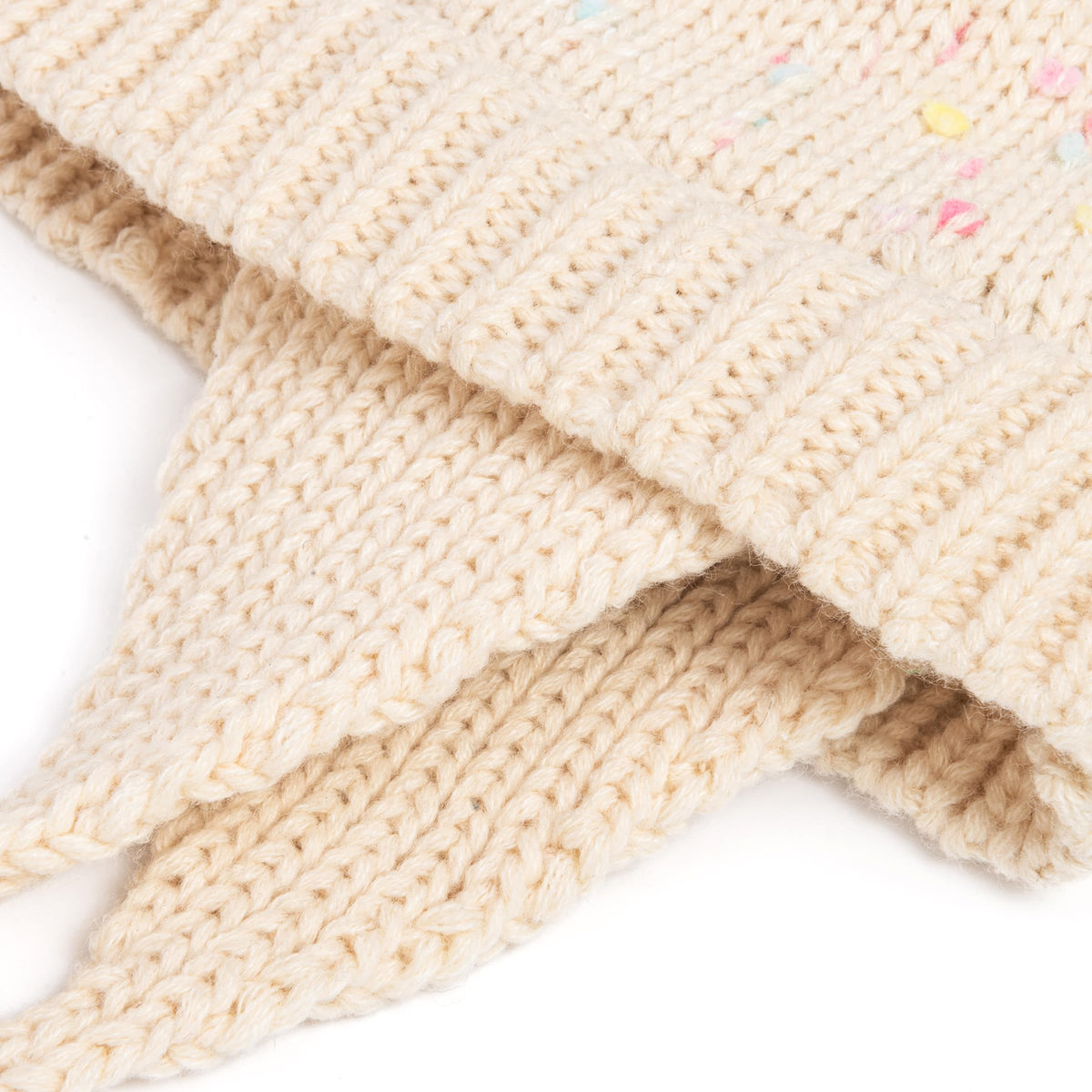 Kids' Earflap Knit Beanie with Ties, Fleece Lined