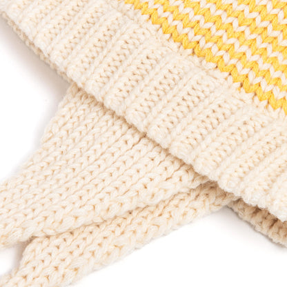 Kids' Earflap Knit Beanie with Ties, Fleece Lined