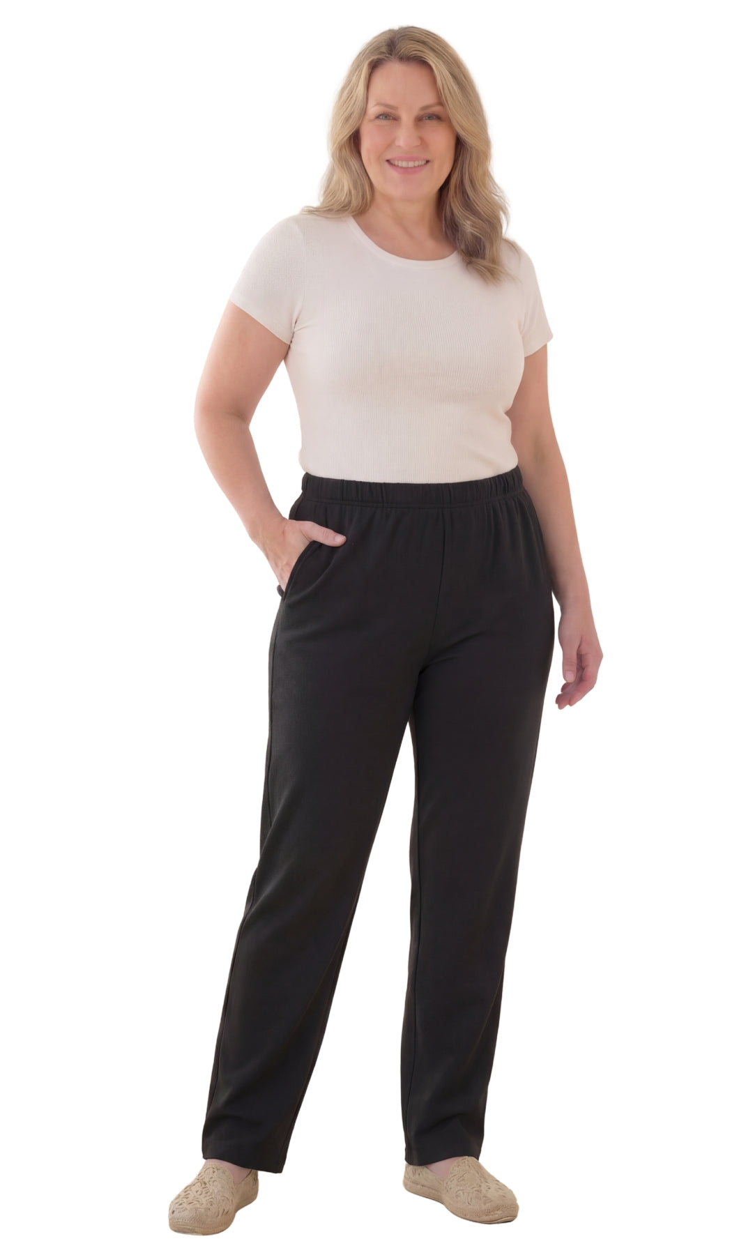 Women's Pull-On Knit Pants – Elastic Waist