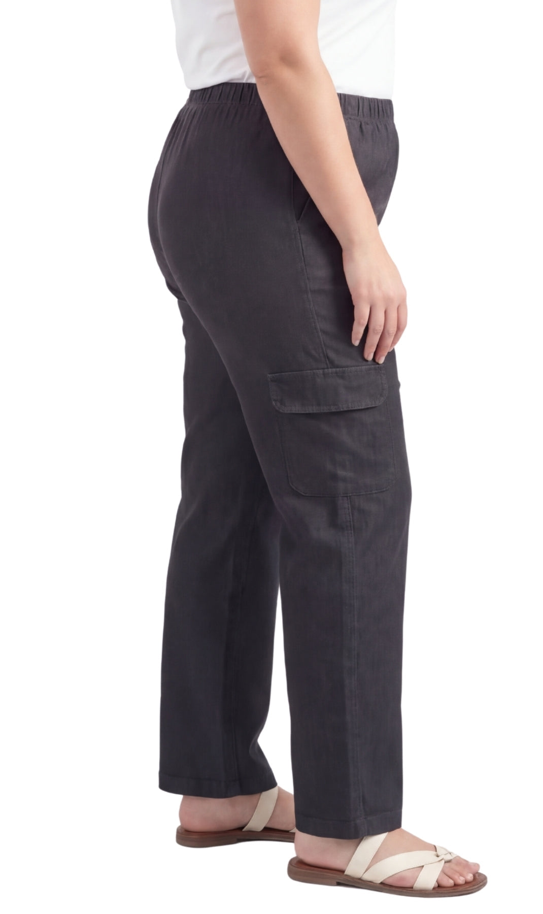 Women's Pull-On Denim Cargo Pants