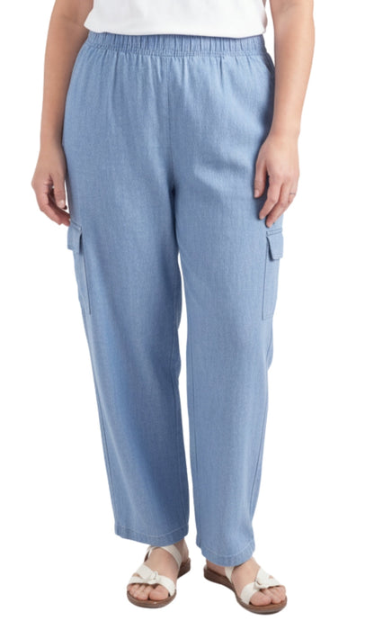 Women's Pull-On Denim Cargo Pants