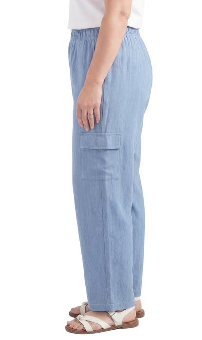 Women's Pull-On Denim Cargo Pants