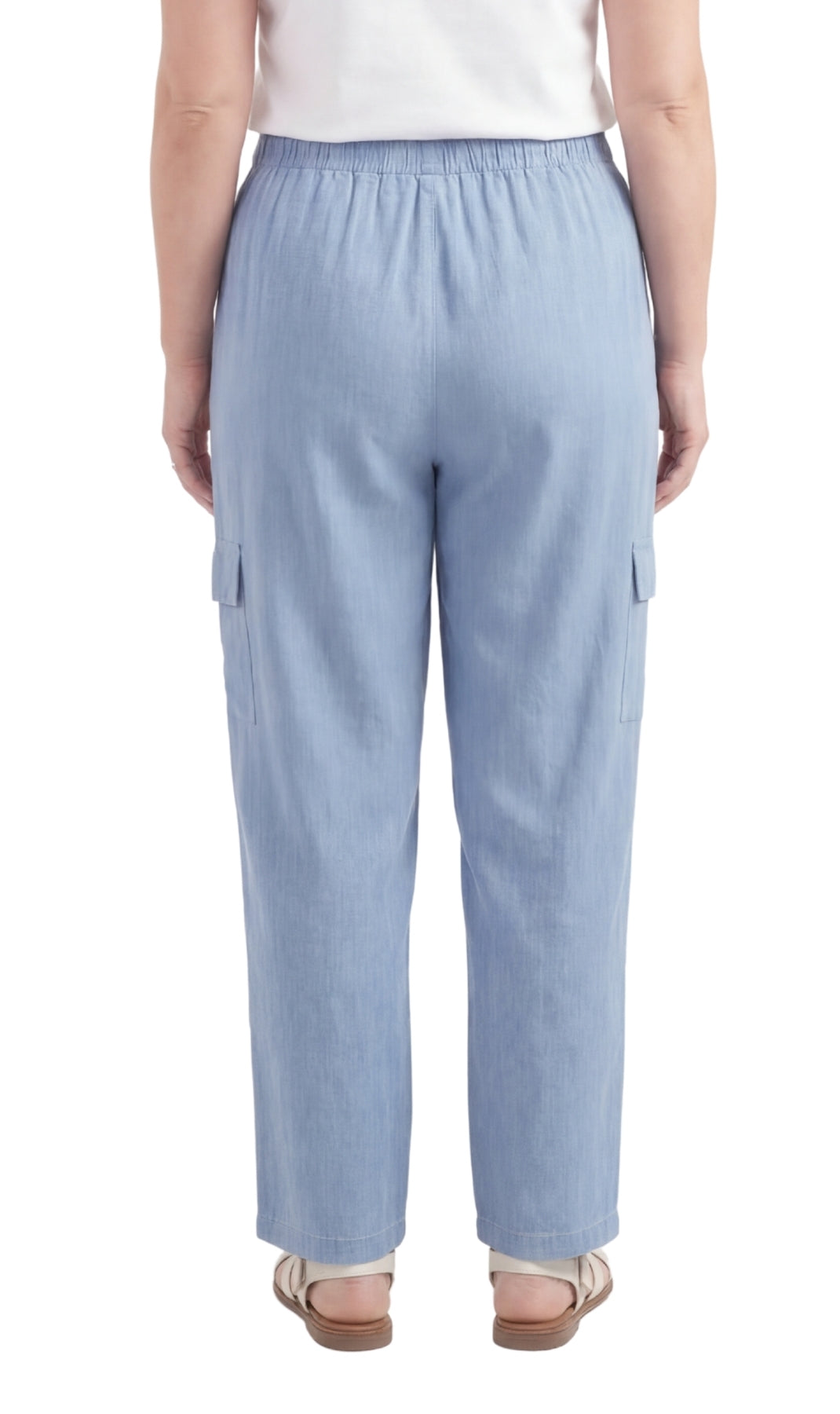 Women's Pull-On Denim Cargo Pants