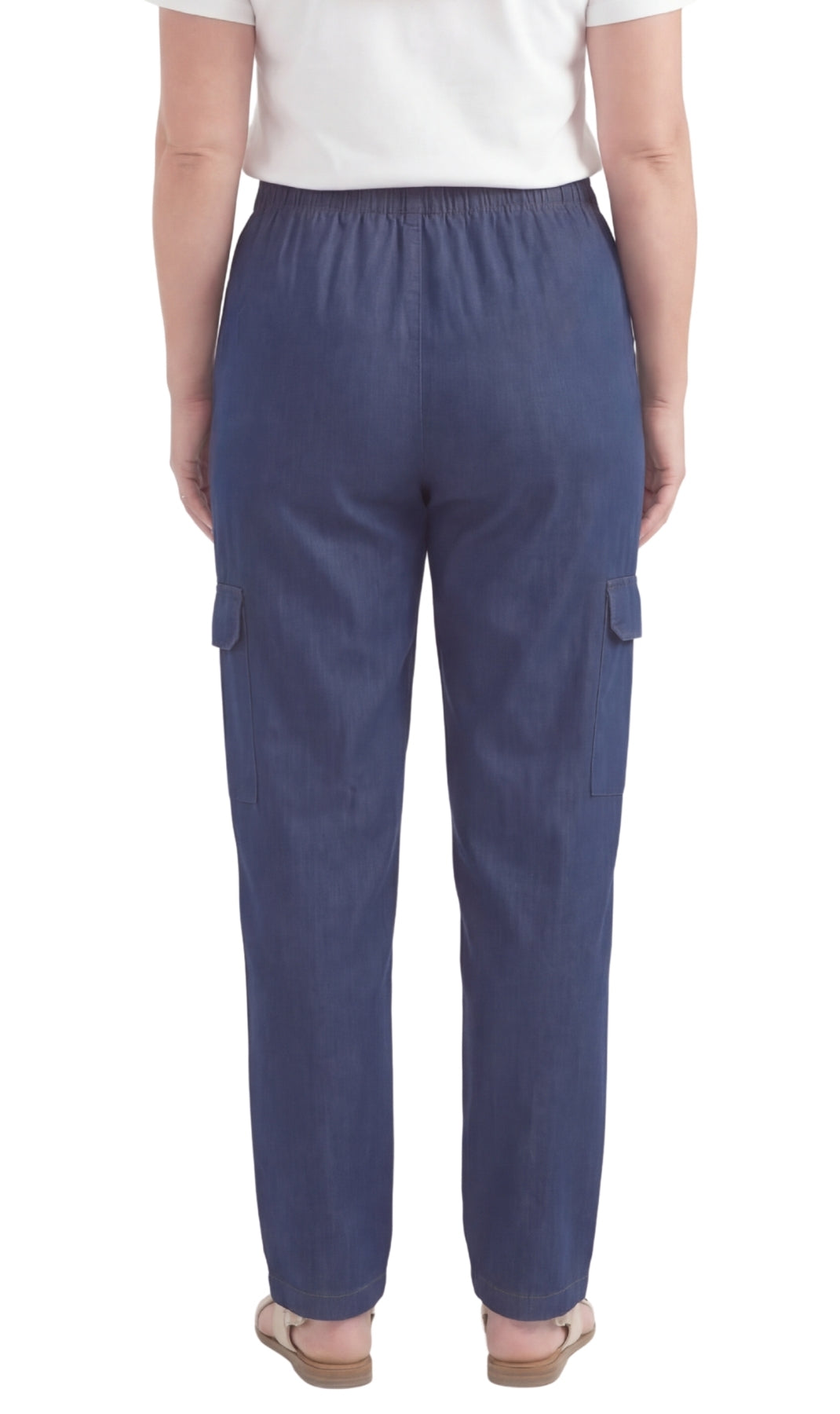 Women's Pull-On Denim Cargo Pants