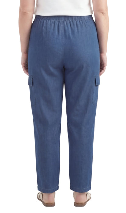 Women's Pull-On Denim Cargo Pants