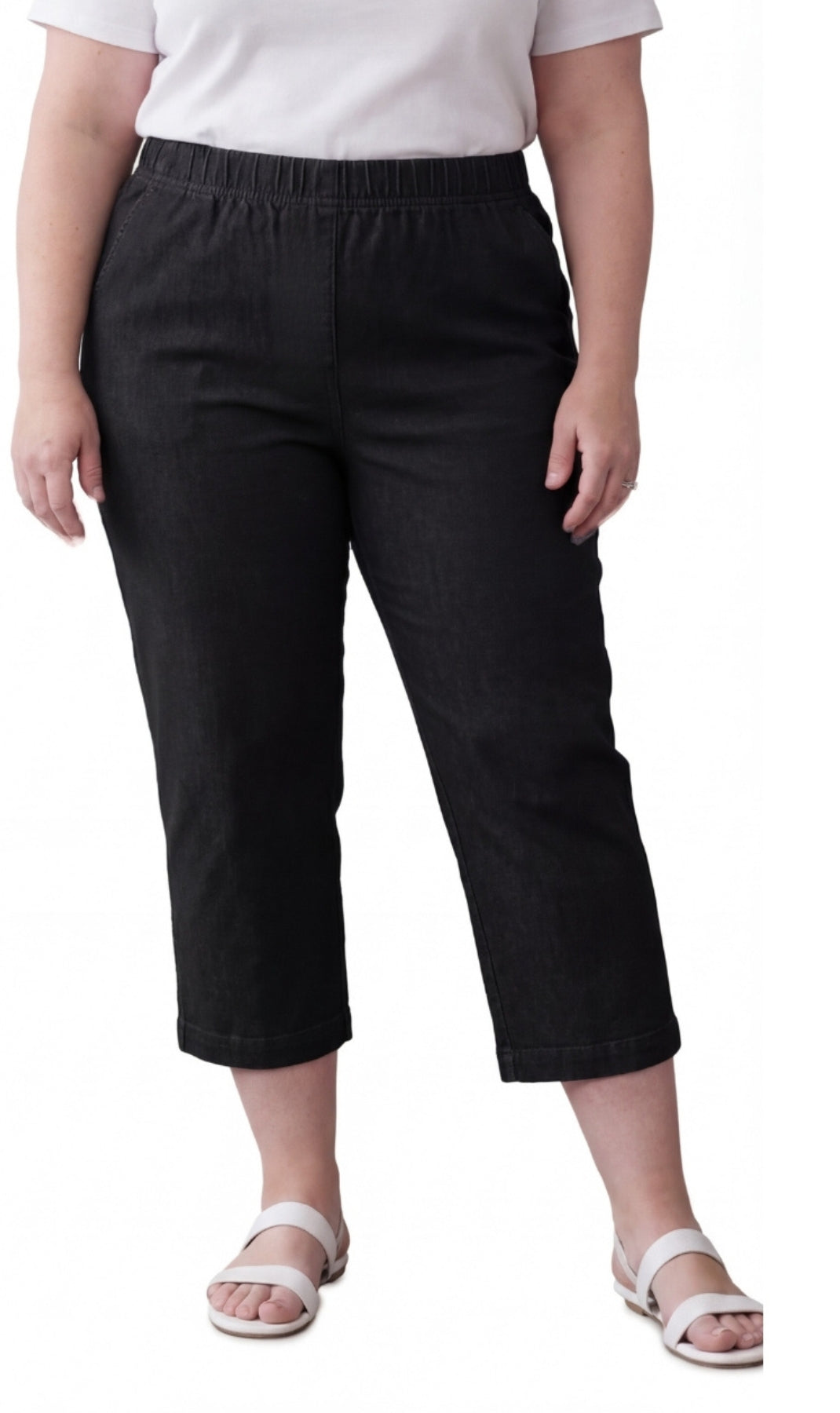 Women's Stretch Denim Capri Pants
