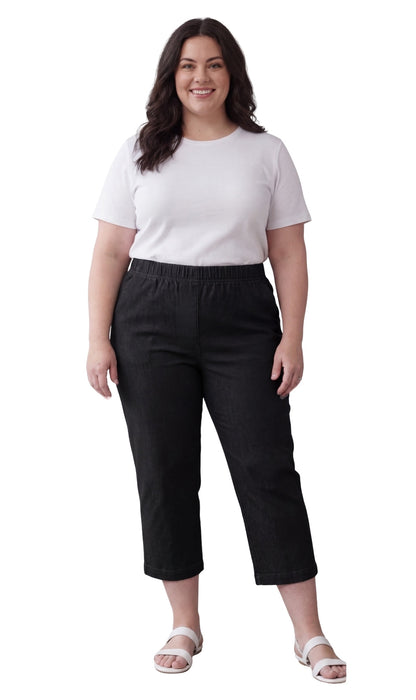 Women's Stretch Denim Capri Pants