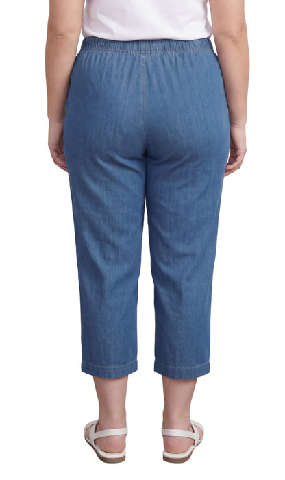 Women's Stretch Denim Capri Pants