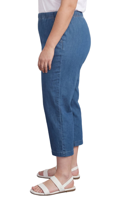 Women's Stretch Denim Capri Pants