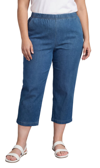 Women's Stretch Denim Capri Pants
