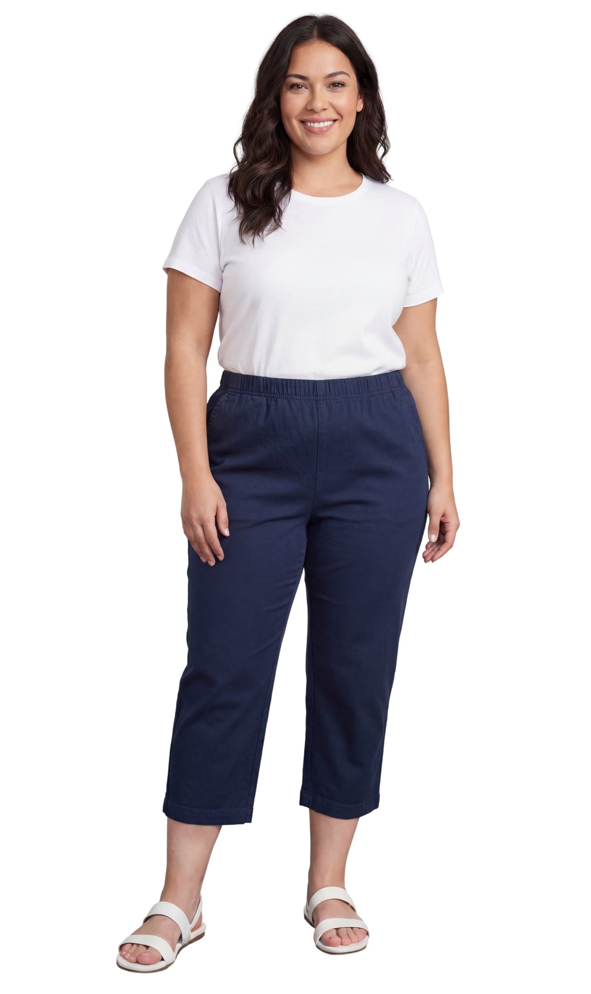Women's Stretch Denim Capri Pants