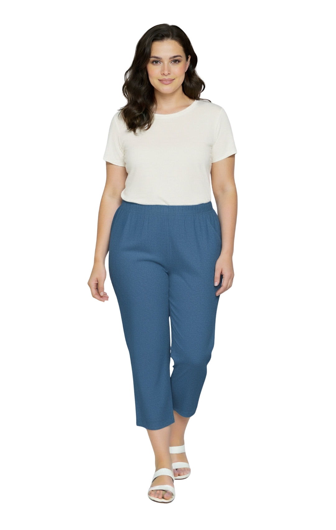 Women's Stretch Denim Capri Pants