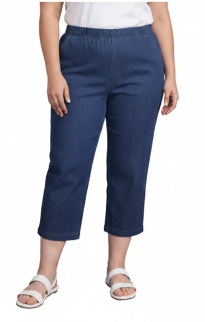 Women's Stretch Denim Capri Pants