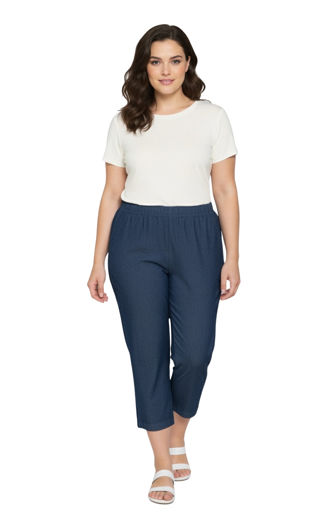 Women's Stretch Denim Capri Pants