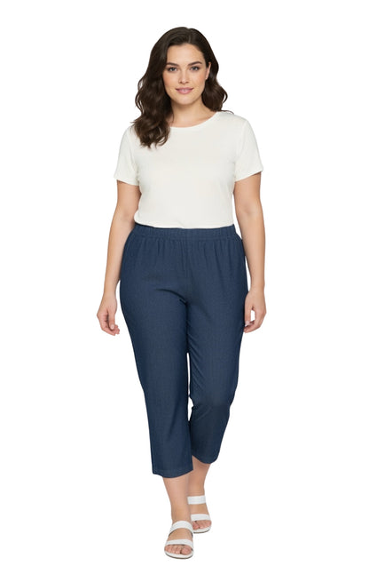 Women's Stretch Denim Capri Pants