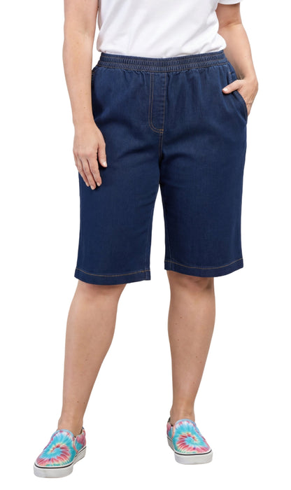 Women's Pull-On Bermuda Shorts – Denim & Twill