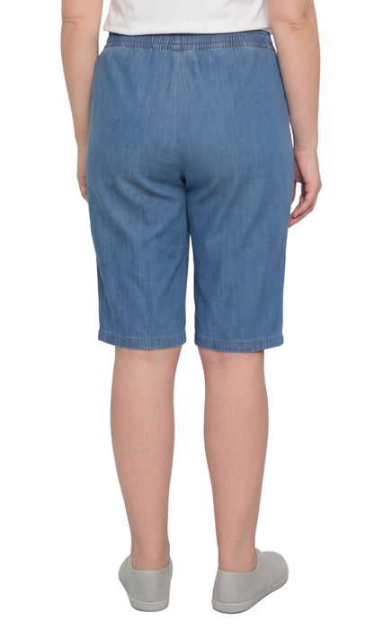 Women's Pull-On Bermuda Shorts – Denim & Twill