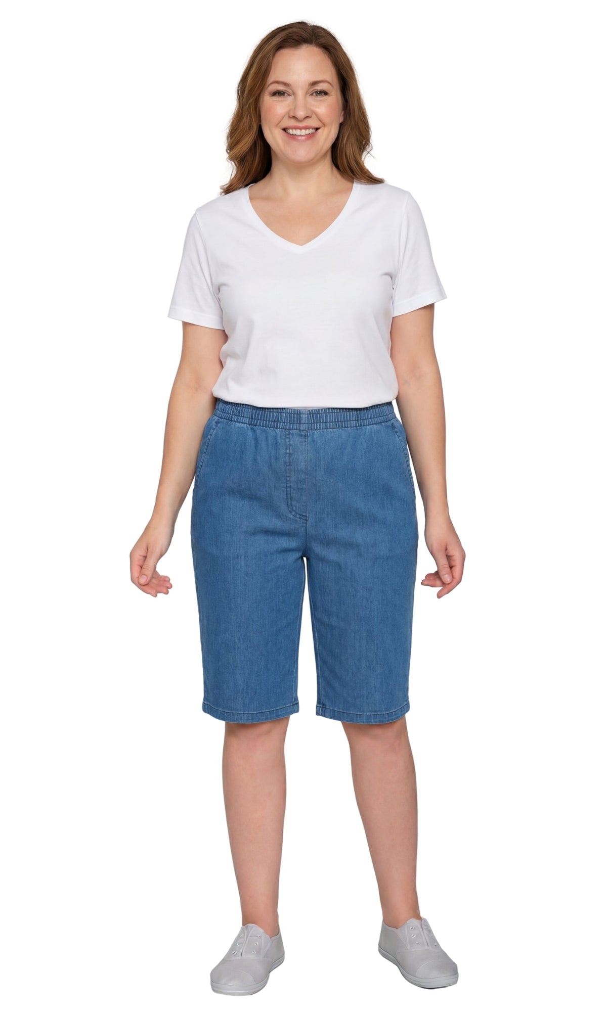 Women's Pull-On Bermuda Shorts – Denim & Twill
