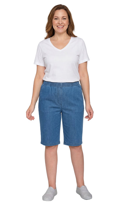 Women's Pull-On Bermuda Shorts – Denim & Twill