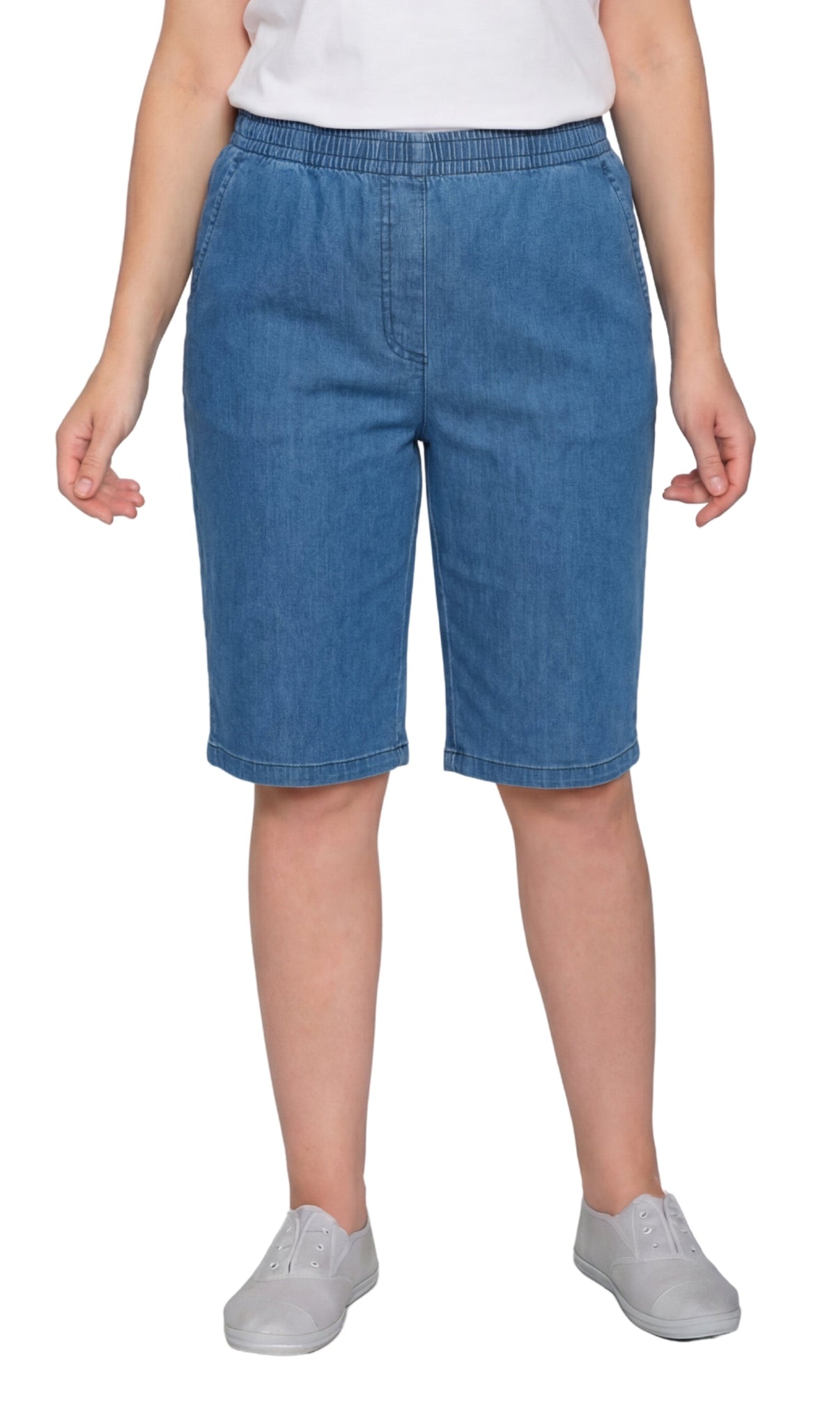 Women's Pull-On Bermuda Shorts – Denim & Twill