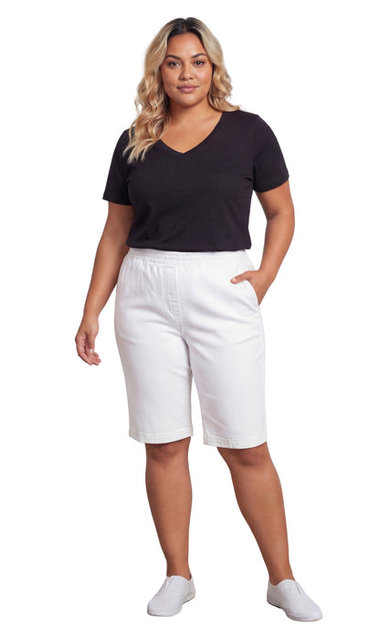Women's Pull-On Bermuda Shorts – Denim & Twill