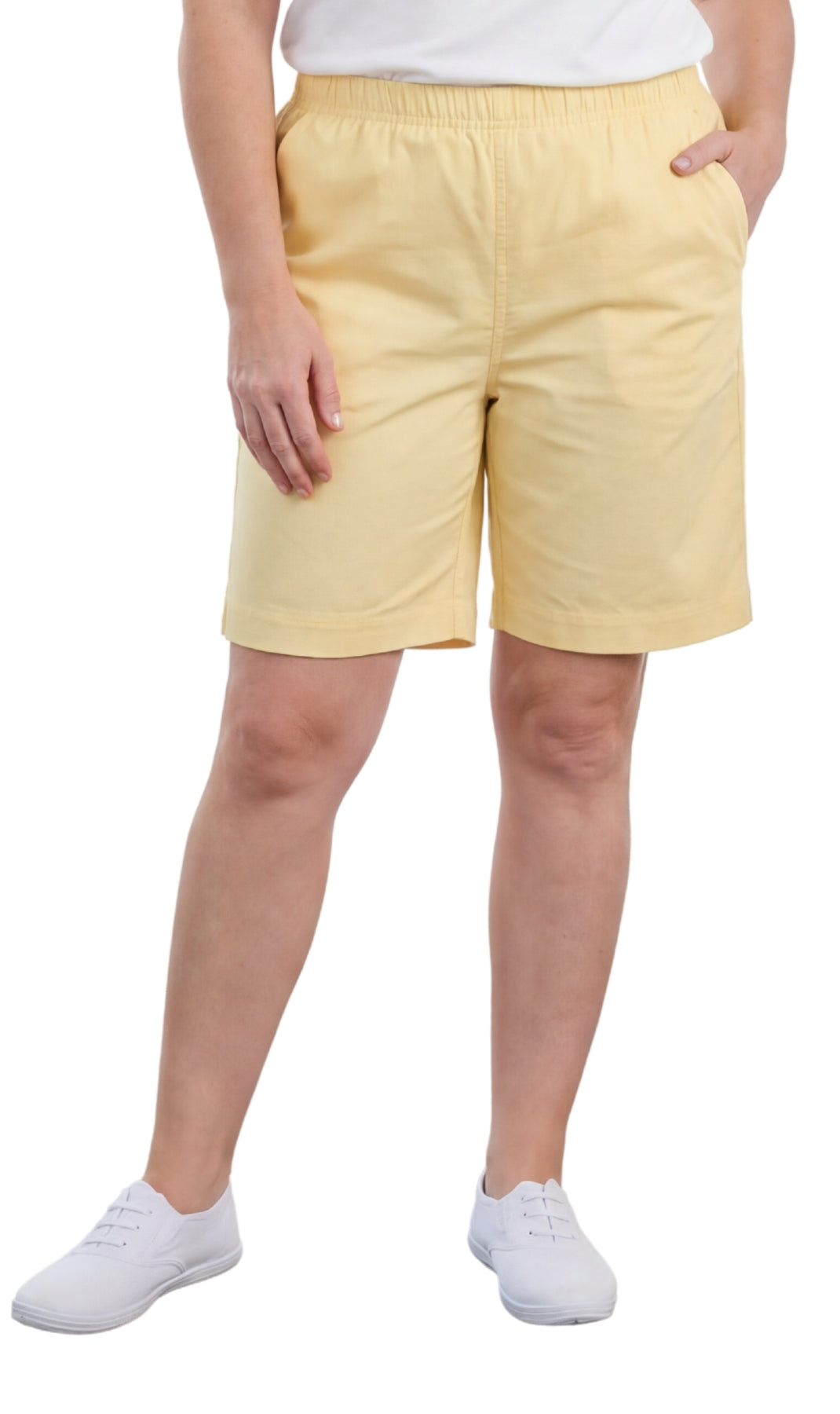 Women's Pull-On Denim & Twill Shorts, Stretch Waist