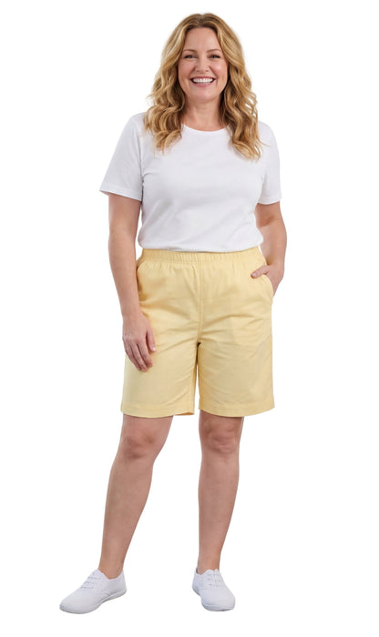 Women's Pull-On Denim & Twill Shorts, Stretch Waist