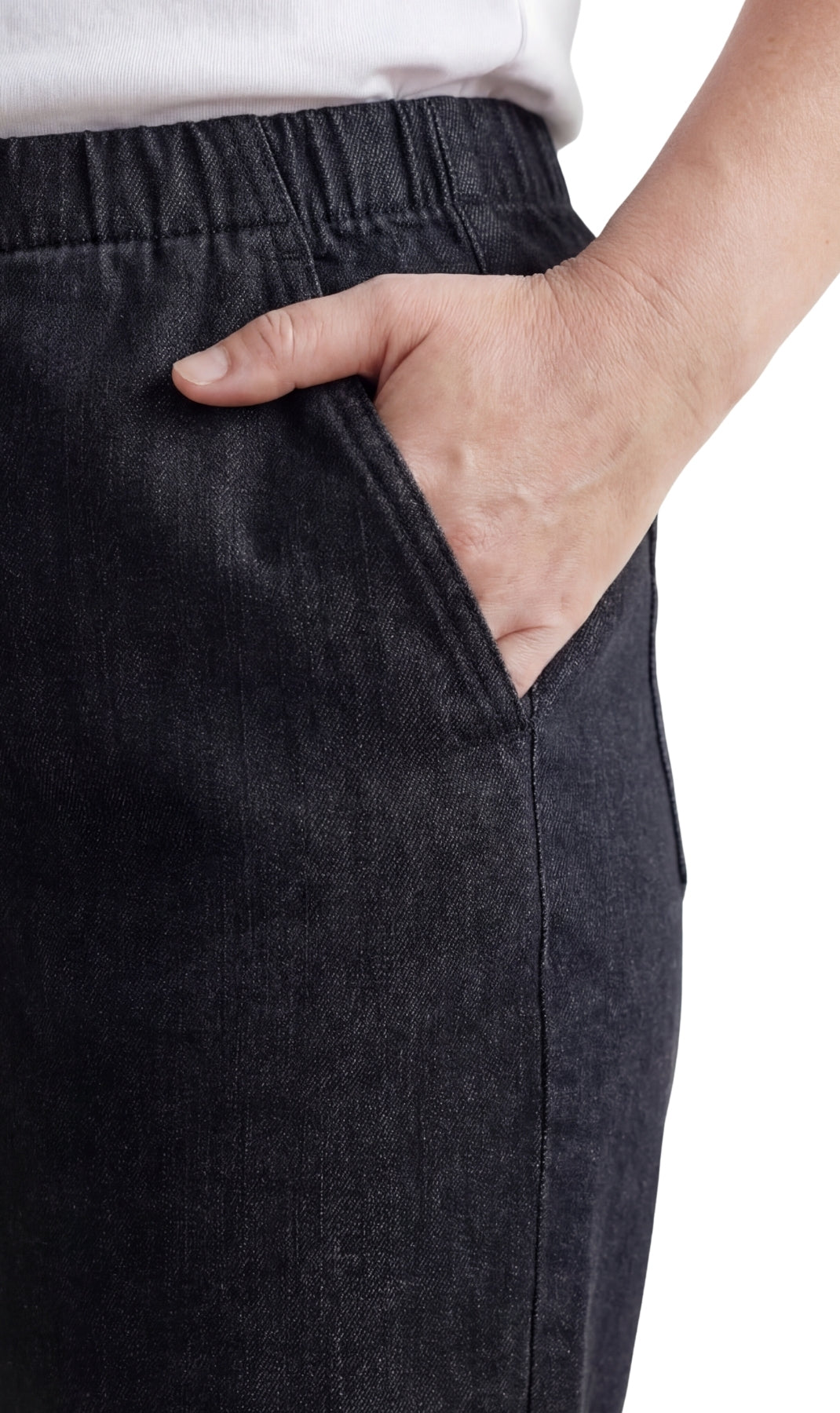 Women's Pull-On Denim & Twill Shorts, Stretch Waist