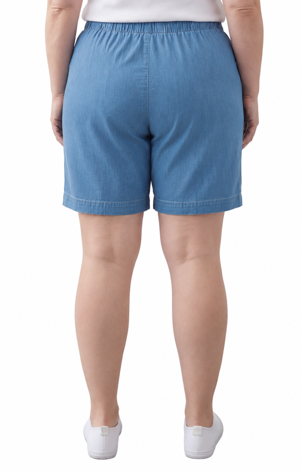 Women's Pull-On Denim & Twill Shorts, Stretch Waist