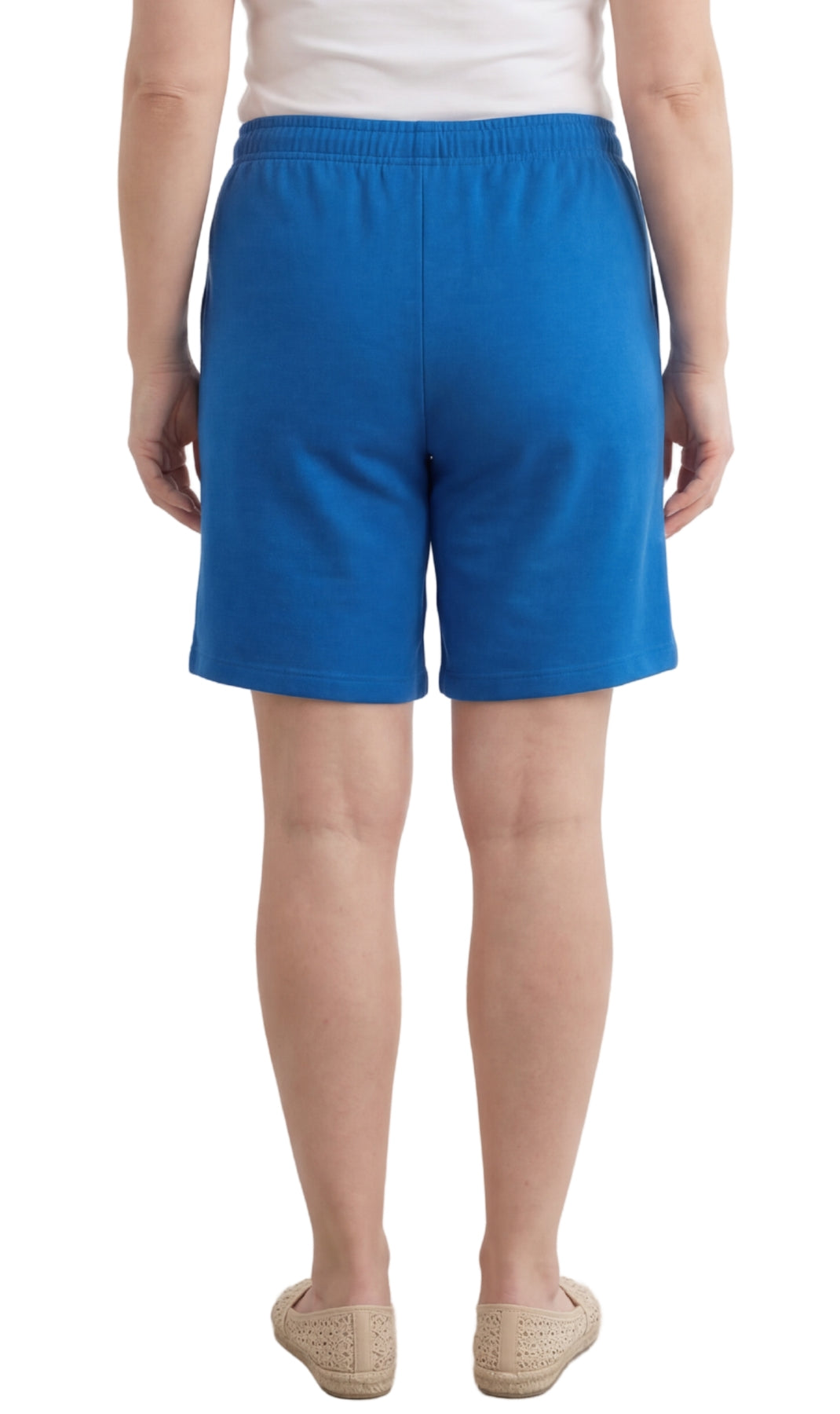 Women's Cotton Interlock Knit Shorts, Drawstring Waist
