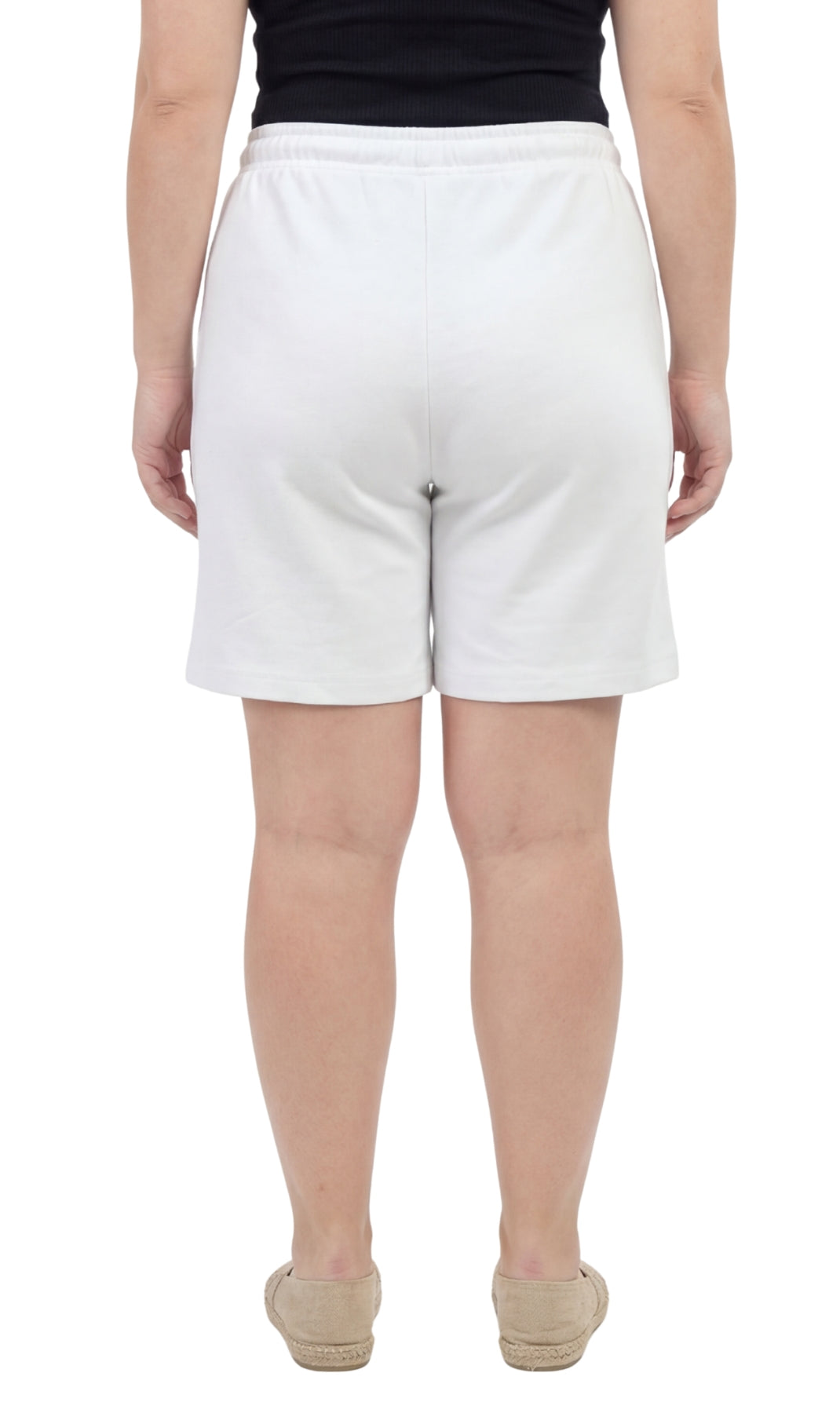 Women's Cotton Interlock Knit Shorts, Drawstring Waist