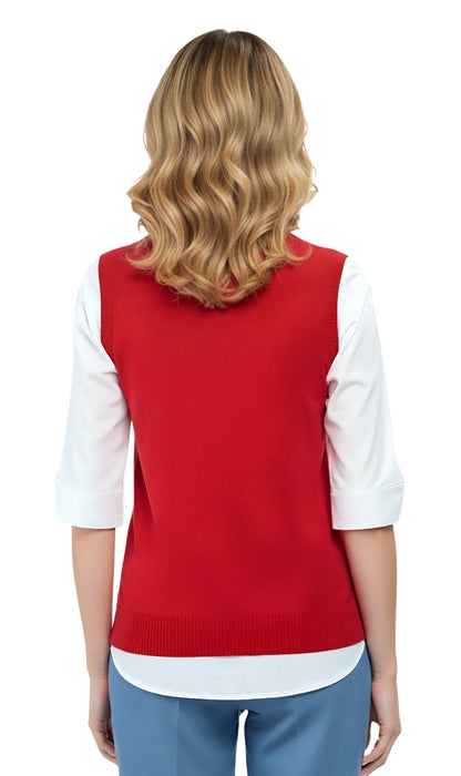 Women's Cable Knit Sweater Vest – Button Front