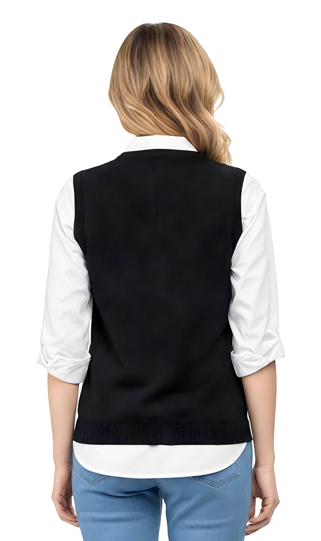 Women's Cable Knit Sweater Vest – Button Front