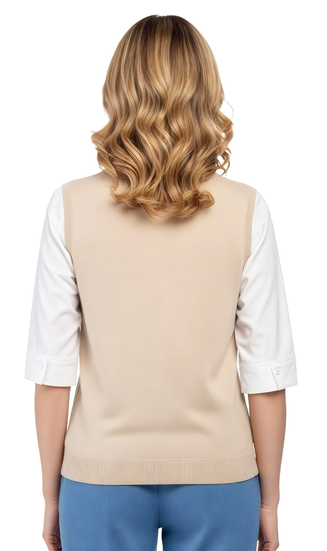 Women's Cable Knit Sweater Vest – Button Front