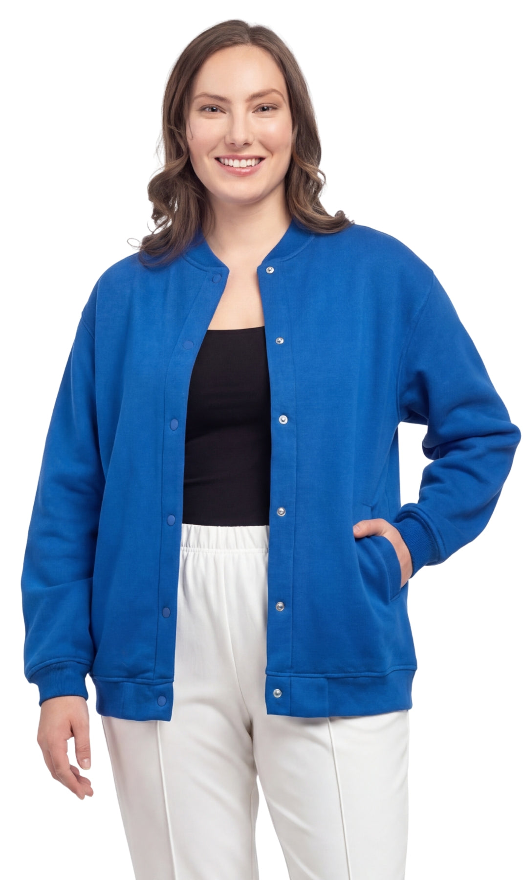 Women's Snap-Up Stand-Collar Jacket